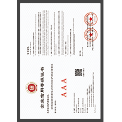 企業(yè)信用等級證書