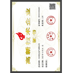 高新技術(shù)企業(yè)證書